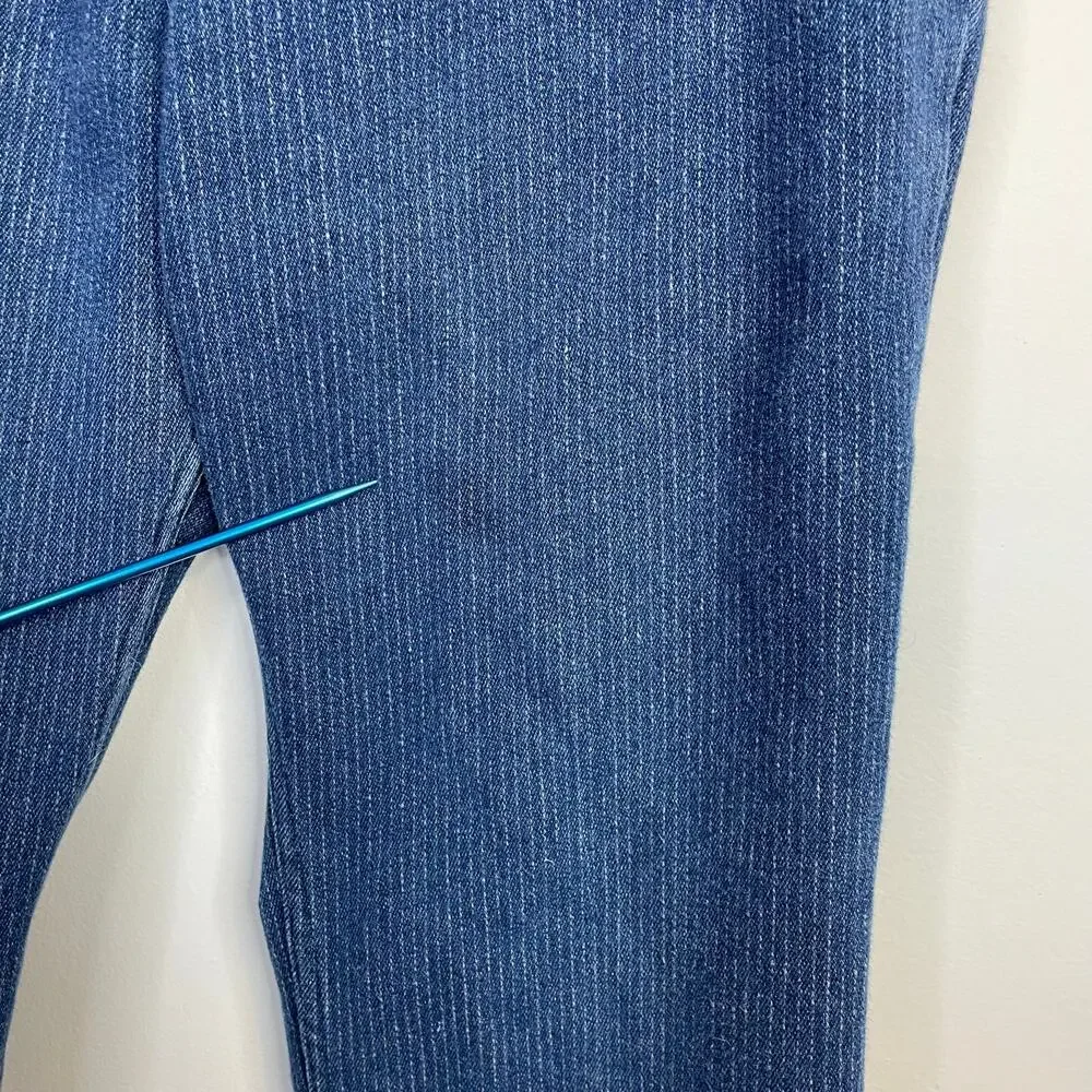 Vintage Wrangler Pinstripe Denim Trouser Jeans High Waist Straight Leg misses 18